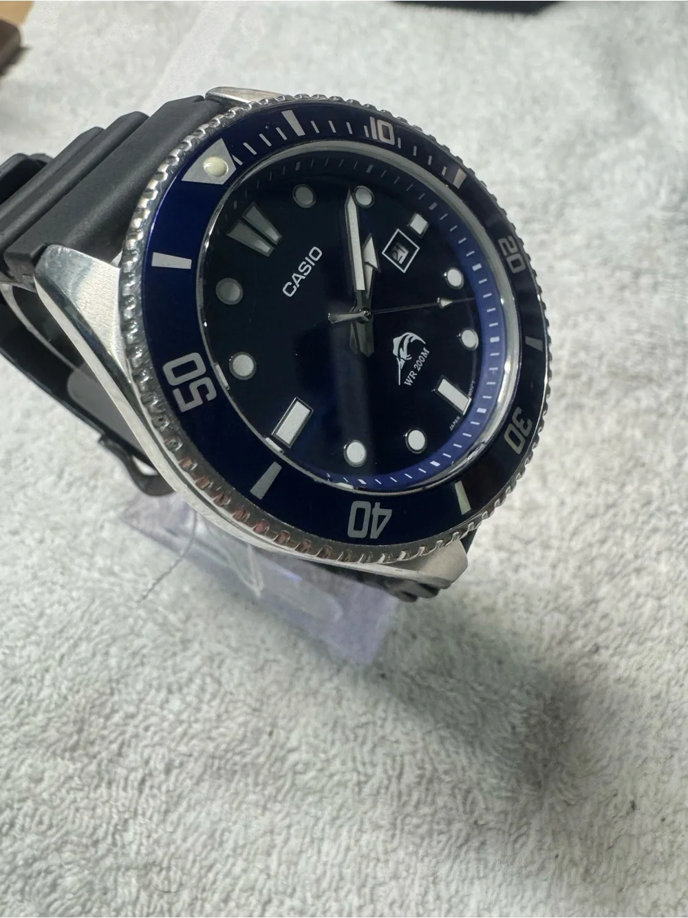 Casio Blue and Black Sport Diver Watch
